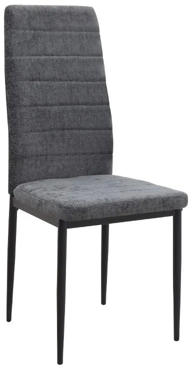 Σετ τραπεζαρία 5τμχ Roger - Rosa Megapap Mdf - ύφασμα χρώμα μαύρο εφέ μαρμάρου - γκρι 120x70x75εκ.