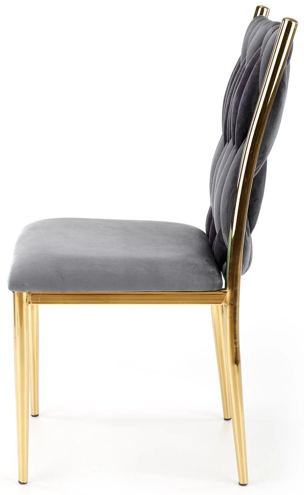 K436 chair color: grey / gold DIOMMI V-CH-K/436-KR-POPIELATY/ZŁOTY