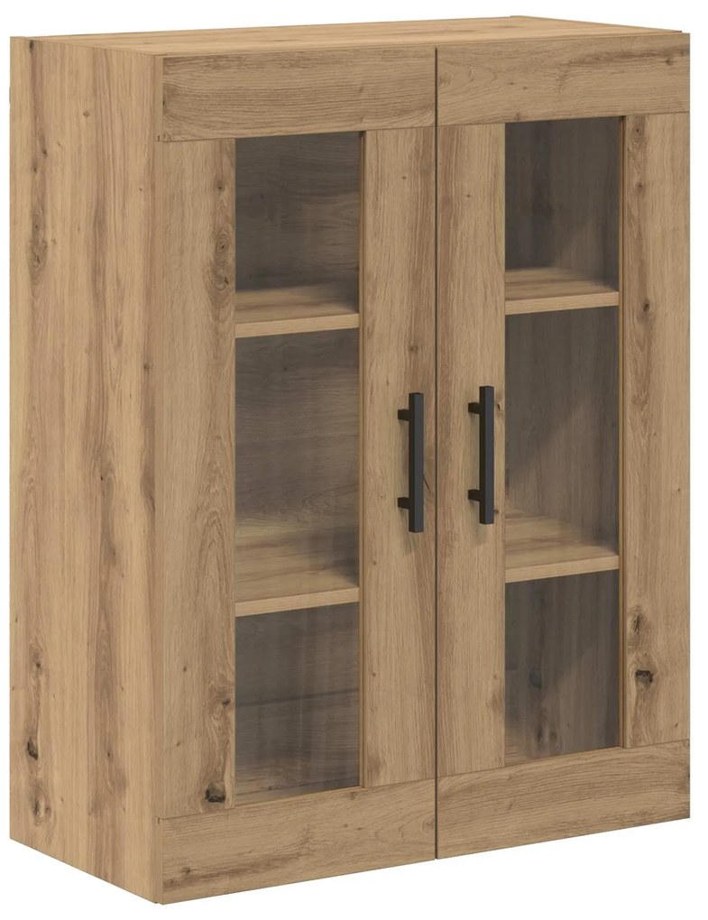 vidaXL Highboard με συρτάρι 2 pcs Artisan Oak Σύνθετο Ξύλο και Γυαλί
