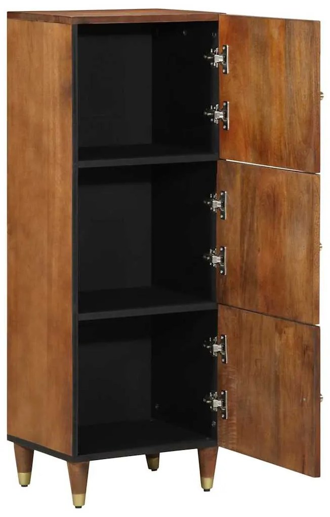 vidaXL Highboard με ράφι Καφέ 40 x 33 x 110 εκ Στερεό ξύλο μάνγκο