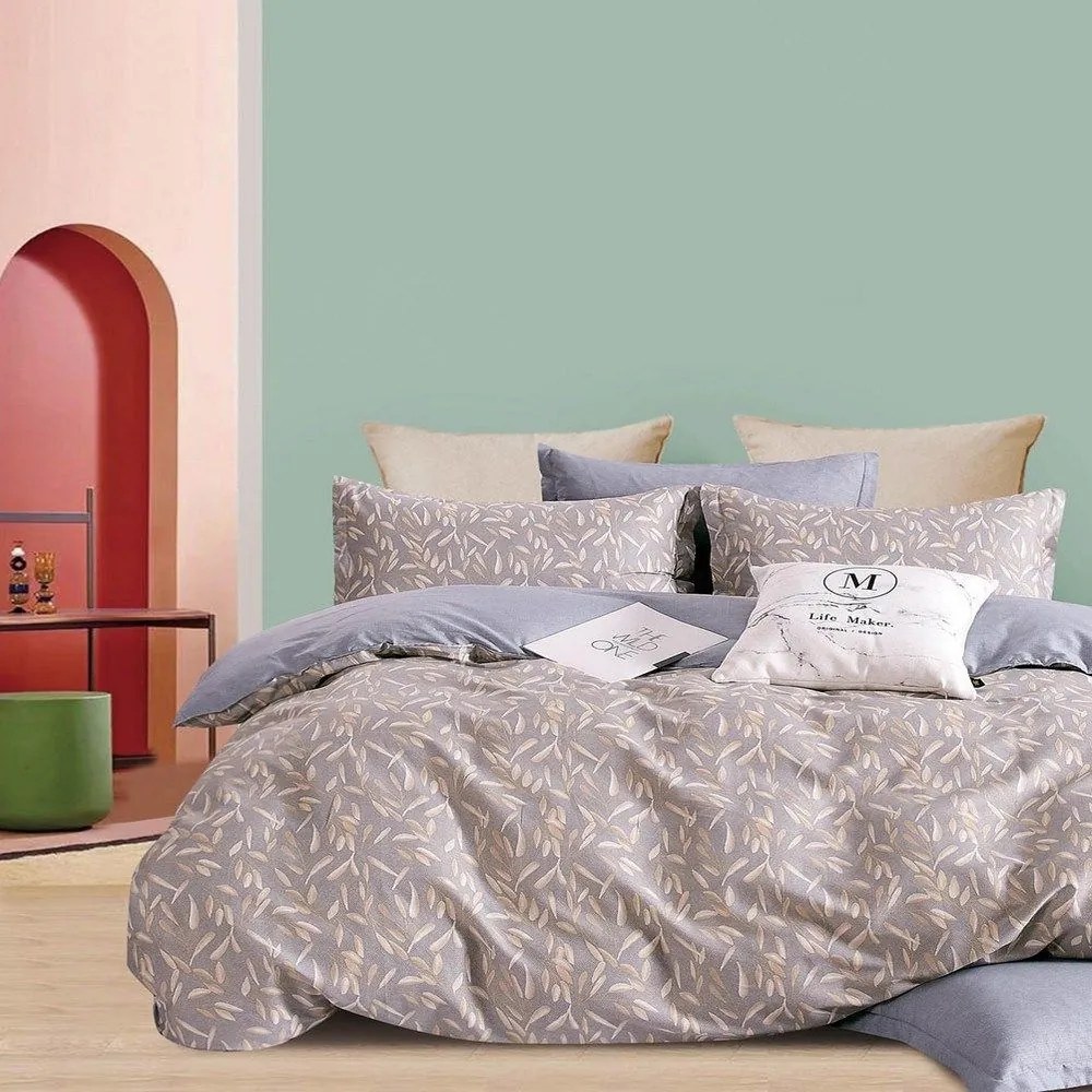 Πάπλωμα Linosa (Σετ 3τμχ) Greige Ρυθμός Υπέρδιπλo 220x240cm 100% Cotton Satin
