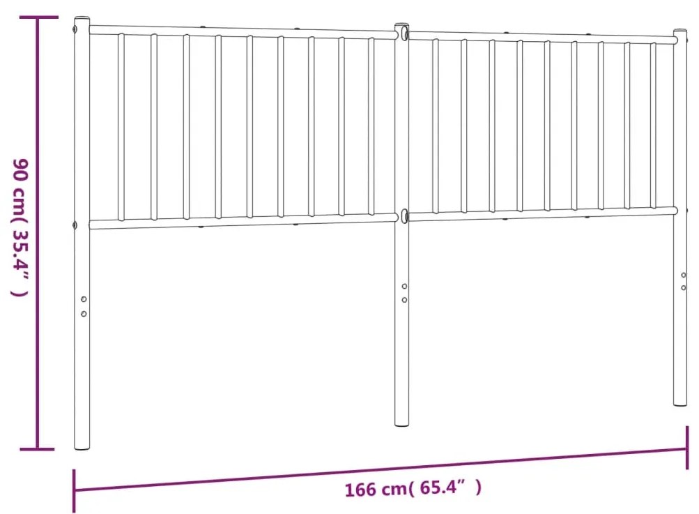 vidaXL Κεφαλάρι Μαύρο 160 εκ. Μεταλλικό
