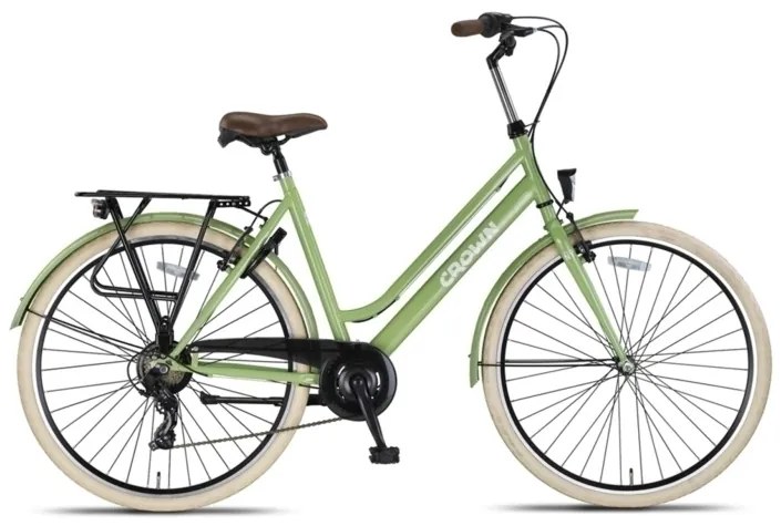 New York 28 Inch 53 cm Women 7SP Rim Brakes GreenCrown
