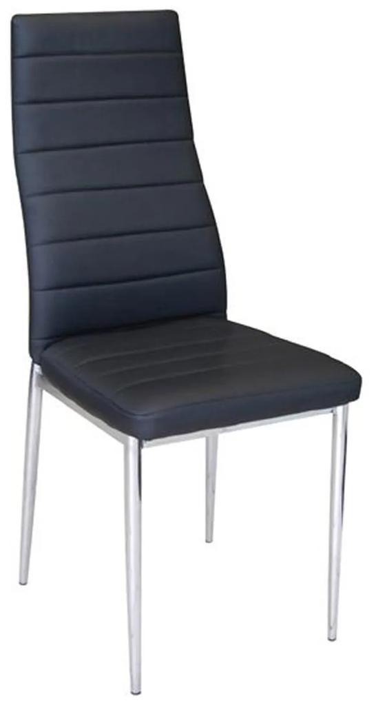 Καρέκλα Jetta ΕΜ966Χ,36 Black 40x50x95 cm Σετ 6τμχ Μέταλλο,PVC