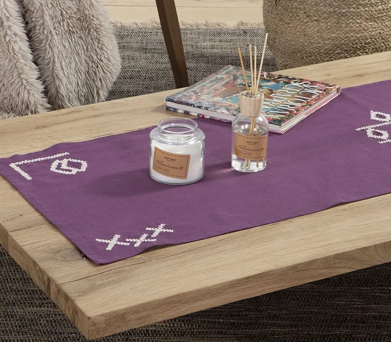 Τραβέρσα Laoura Mauve 45x150 - Nef-Nef Homeware