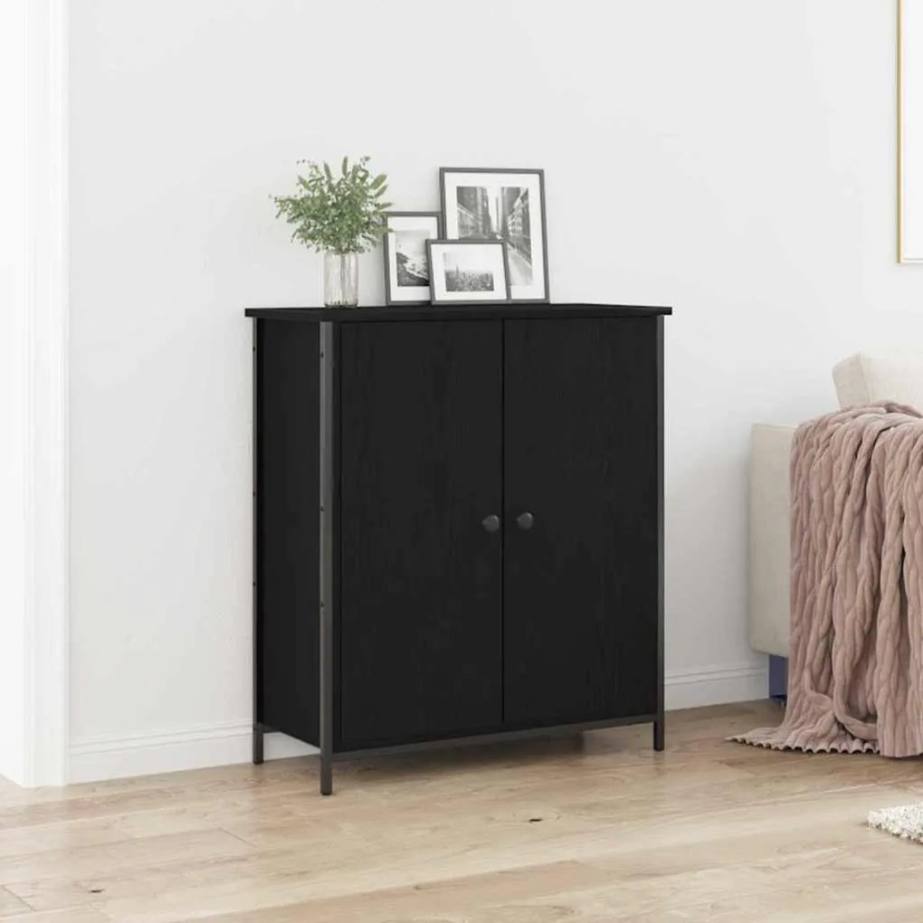 vidaXL Πλαϊνό γραφείο Μαύρη δρυς 70 x 30 x 80 εκ. Επεξεργασμένο ξύλο