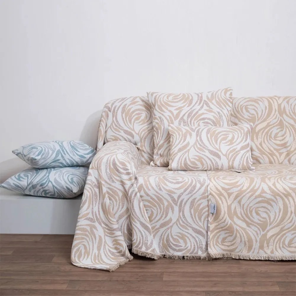 Ριχτάρι 1566 Beige Anna Riska Πολυθρόνα 180x180cm 100% Βαμβάκι
