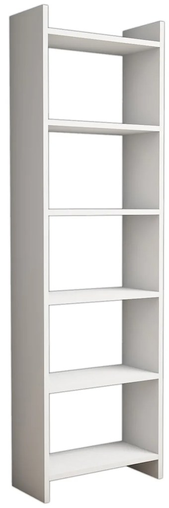 Βιβλιοθήκη Μελαμίνης Λευκή 48,5x22x160Υ Εκ.