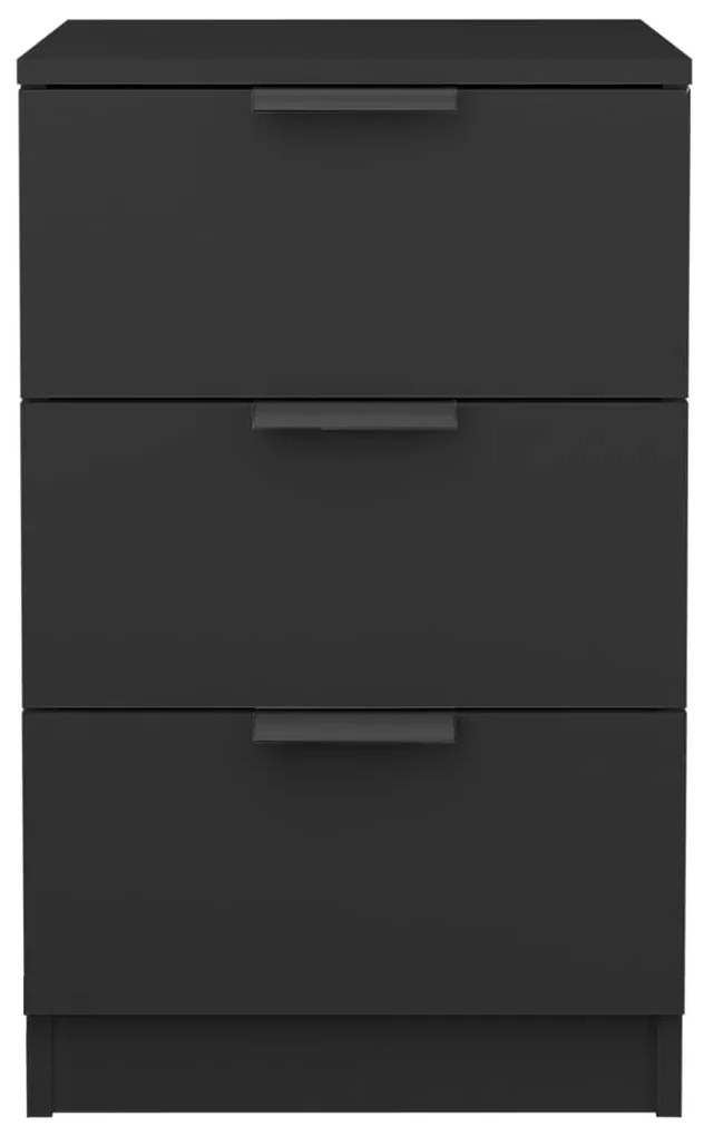 vidaXL Κομοδίνο Μαύρο 40 x 36 x 65 εκ.
