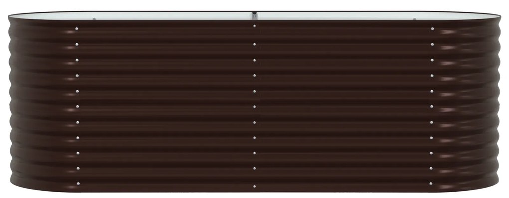vidaXL Ψηλή Κρεβατοκάμαρα Κήπου Καφέ 240x80x81 εκ από Γαλβανισμένο Χάλυβα