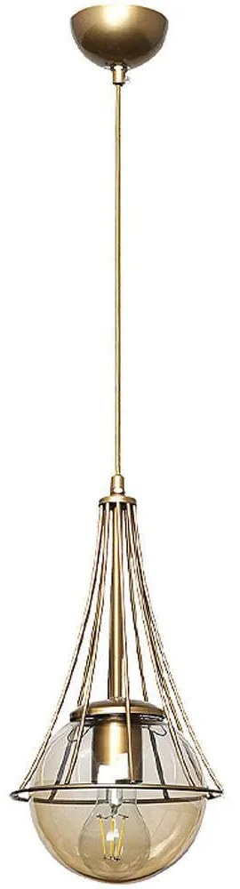 Φωτιστικό Οροφής Chavi 0124514 18x18x75cm 1xE27 60W Gold Megapap Metal