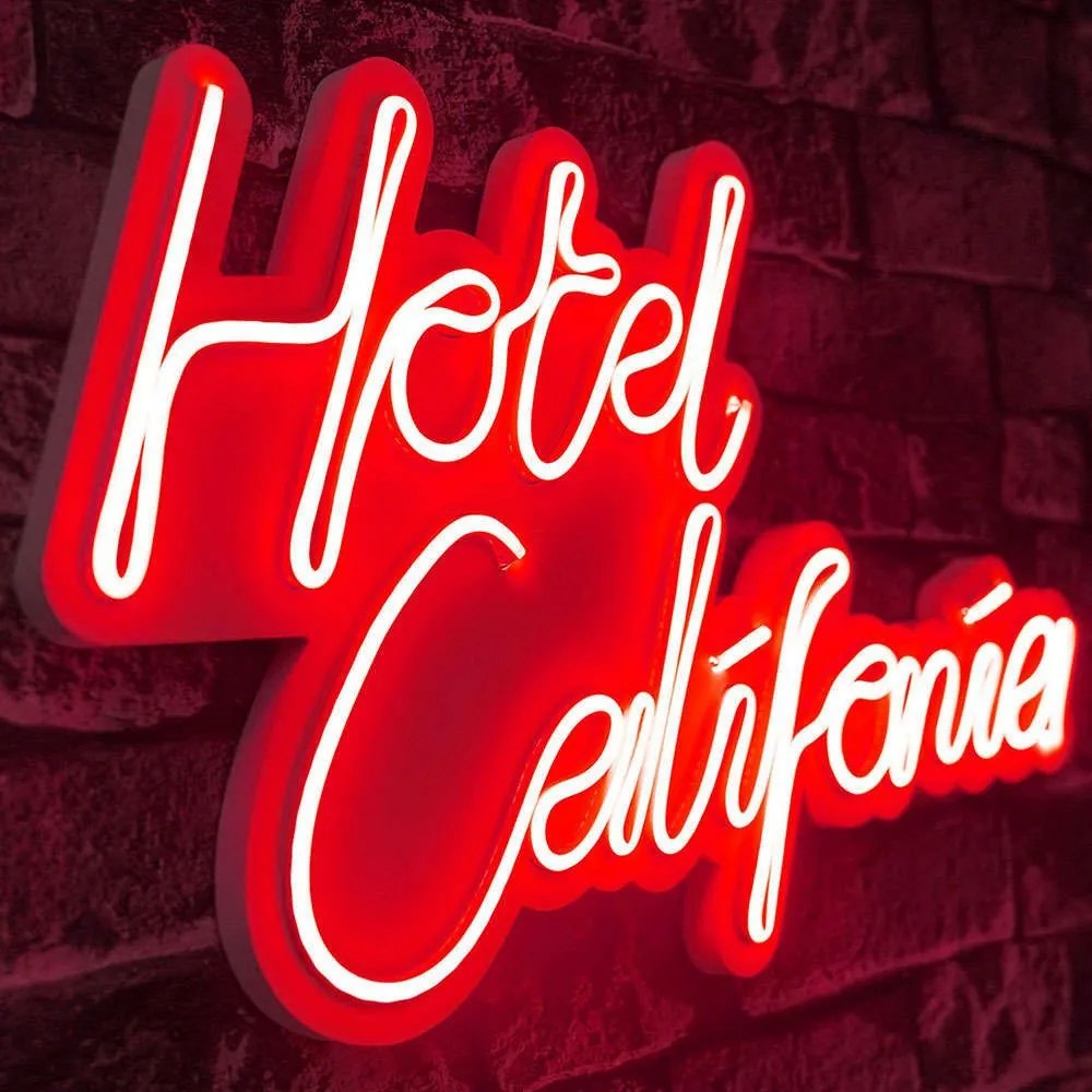 Διακοσμητικό Φωτιστικό Τοίχου Hotel California 395NGR2194 51x2x31cm Led 24,1W Red Wallity