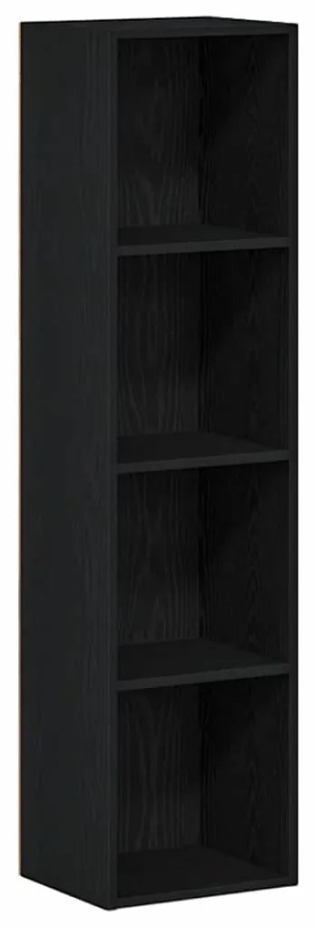 vidaXL Βιβλιοθήκη Μαύρη Δρυς 36x30x143 εκ. Επεξεργασμένο ξύλο