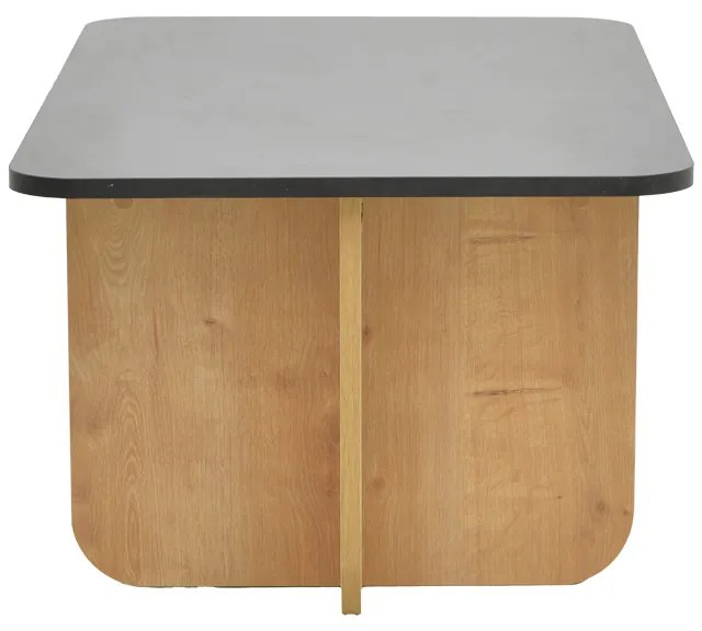Τραπέζι Beca pakoworld σε oak-μαύρο απόχρωση 100x60x42εκ