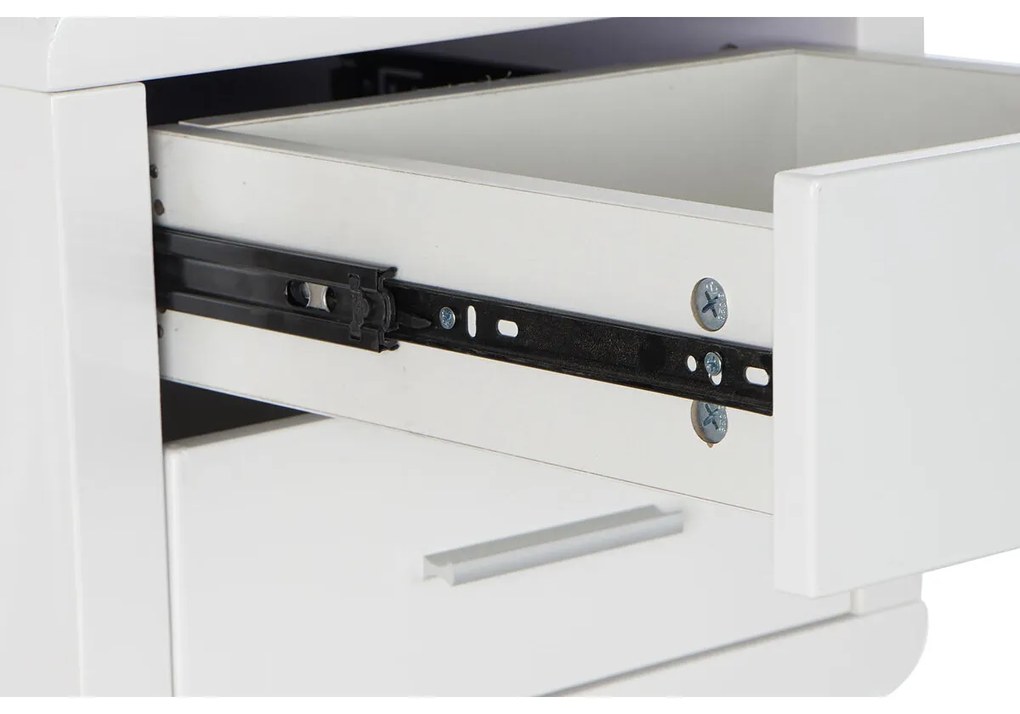 Γραφείο DKD Home Decor Λευκό Ασημί Μέταλλο Ξύλο MDF 120 x 55 x 76 cm