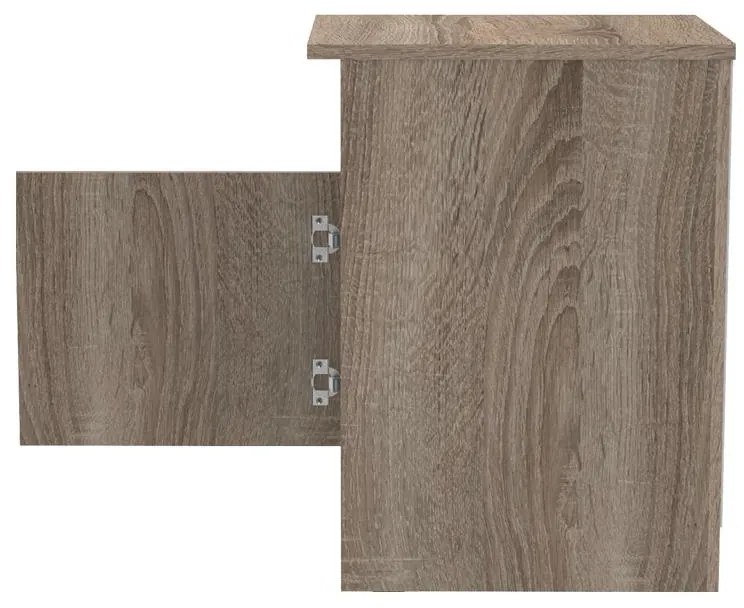 Κομοδίνο Galdi μελαμίνη σε καρυδί απόχρωση 40x45x60εκ 40x45x60 εκ.
