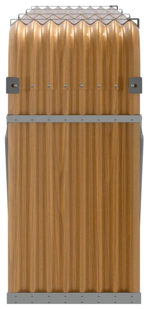 vidaXL Ξυλοθήκη Ξύλινη Όψη 234x45x100 εκ. από Γαλβανισμένο Ατσάλι