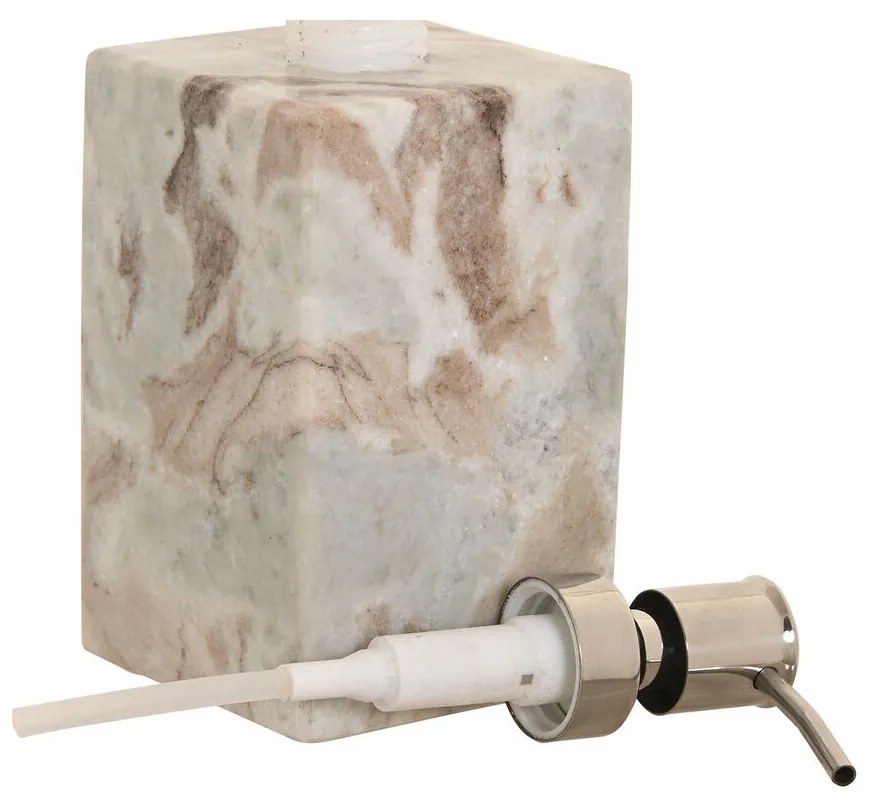 Διανομέας Σαπουνιού Home ESPRIT Λευκό Καφέ Μάρμαρο Σύγχρονη 7,5 x 7,5 x 18 cm