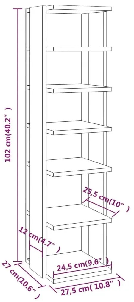 Παπουτσοθήκες 2 τεμ. Καφέ Δρυς 27,5x27x102 εκ. Επεξ. Ξύλο - Καφέ