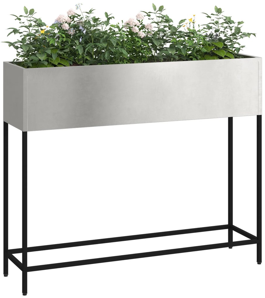 vidaXL Υψωμένος Κήπος 100x26x82 εκ Μη Σιδερένιο Ατσάλι