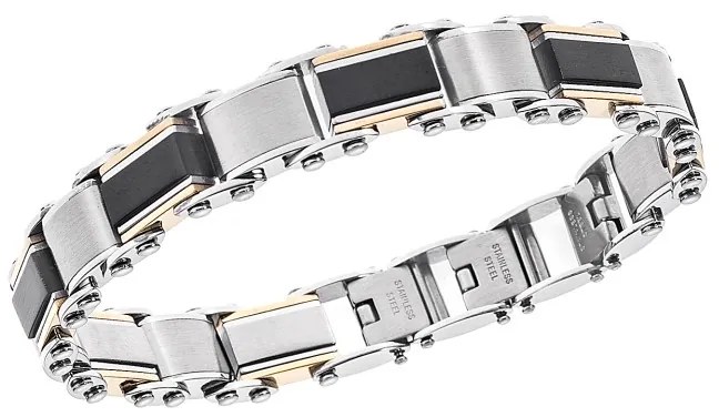 Βραχιόλι Senza Men&#039;s Steel Double Face