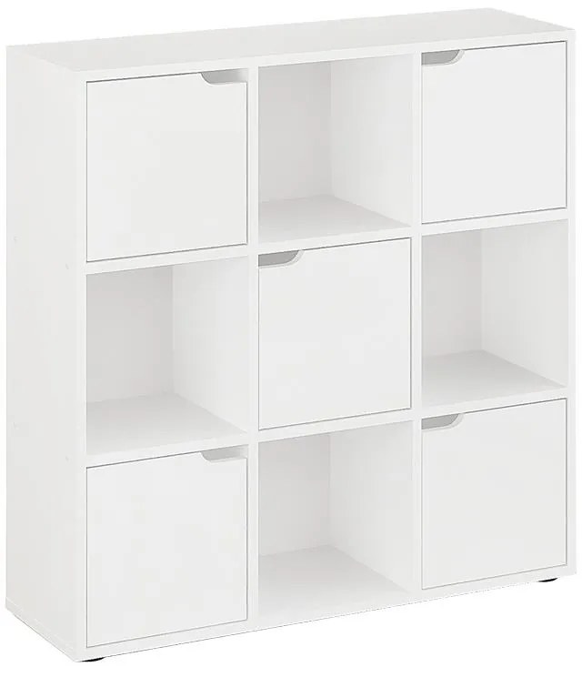 Βιβλιοθήκη Bookel σε λευκή απόχρωση 88.5x27.5x89.3εκ 88.5x27.5x89.3 εκ.