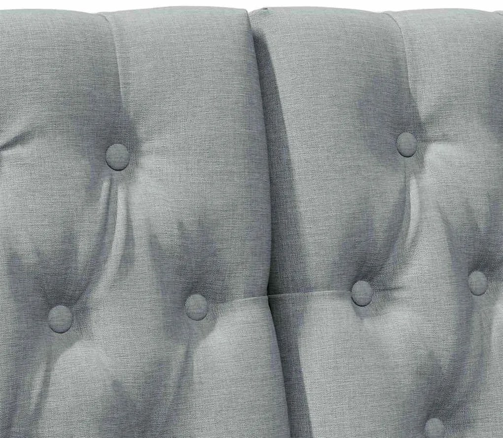 vidaXL Ταπετσαρισμένο κεφαλάρι Ανοιχτό γκρι 180 cm