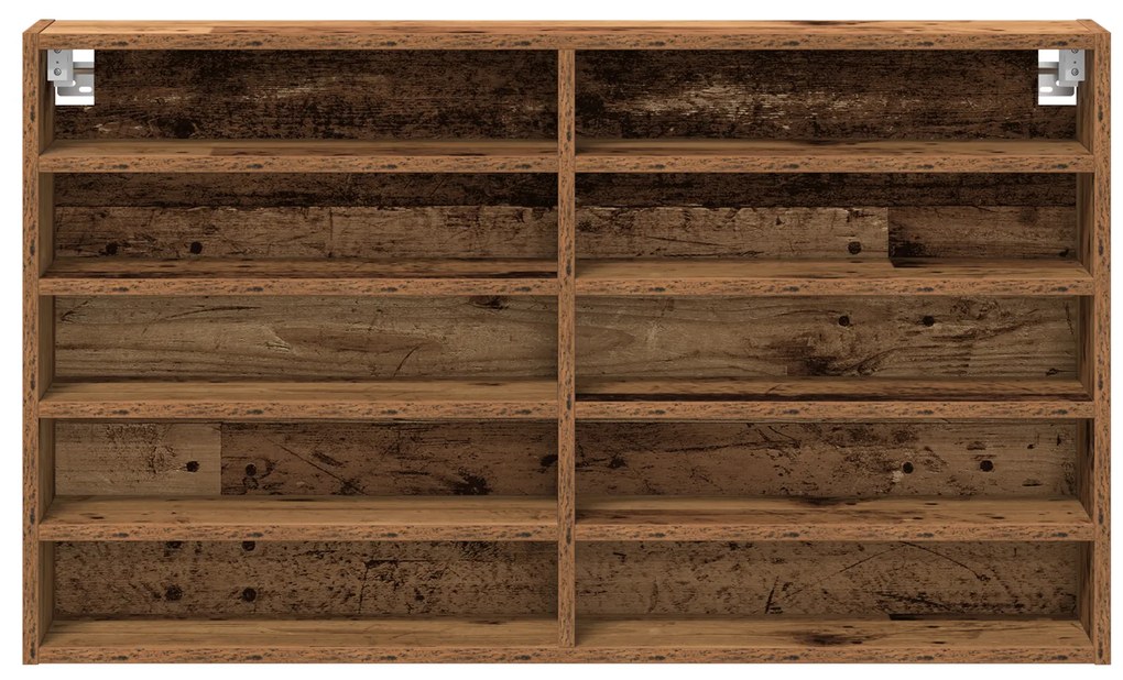 vidaXL Βιτρίνα με ράφι Παλιό Ξύλο 100 x 15 x 58 cm Επεξεργασμένο ξύλο