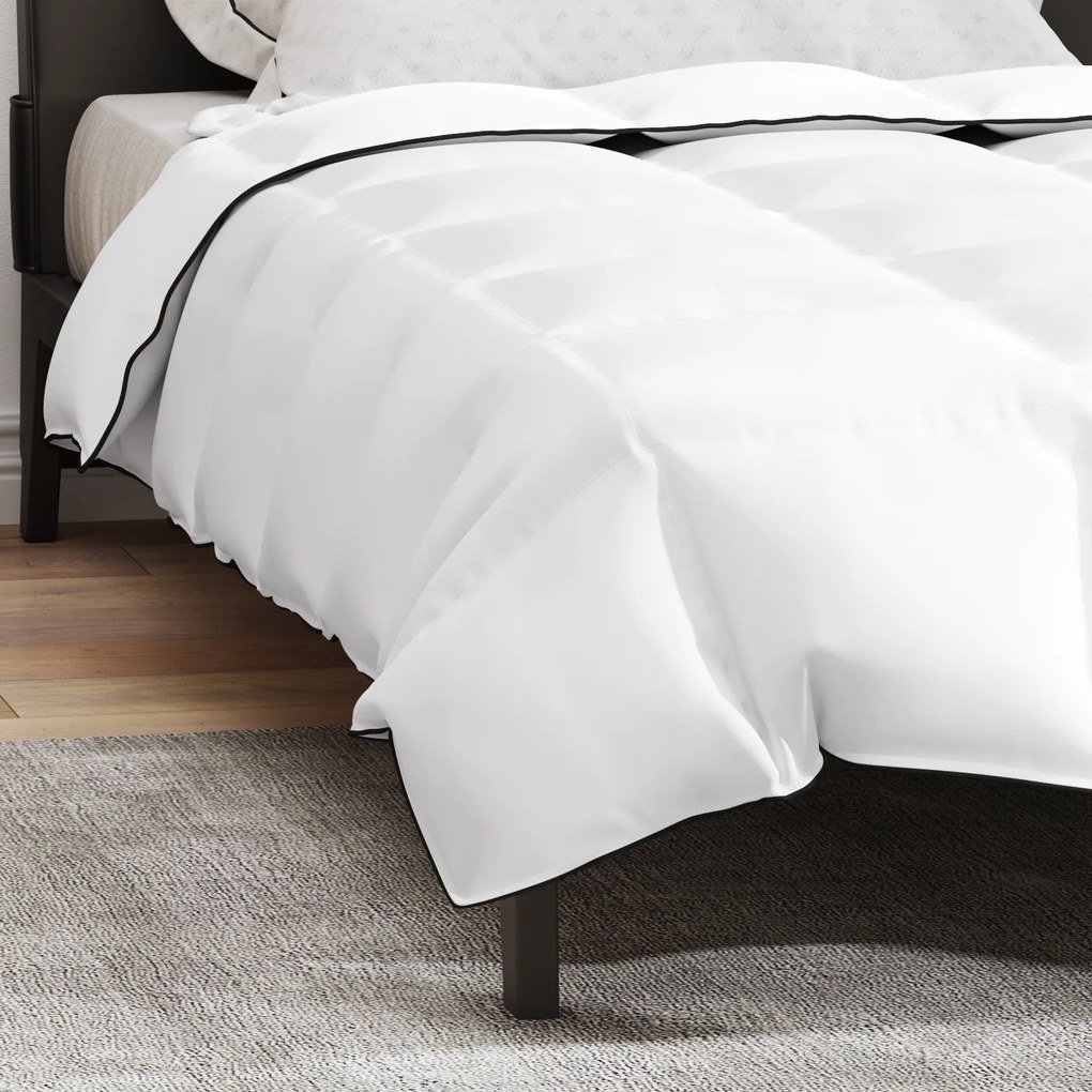vidaXL Χειμερινό Παπλωματοθήκη Λευκό 140 x 220 cm Πούπουλο