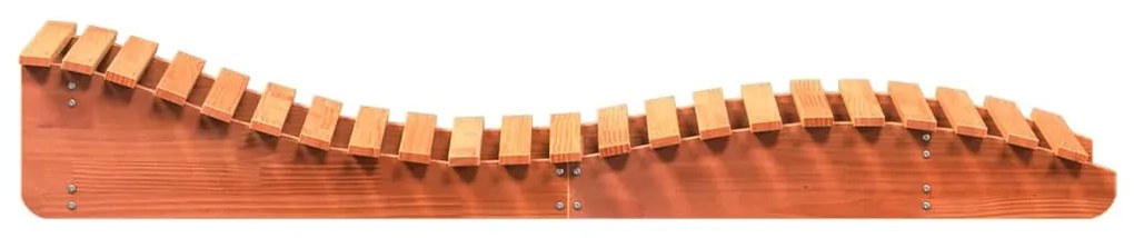 vidaXL Ξαπλώστρα Καφέ Κεριού 205x60x31,5 εκ. από Μασίφ Ξύλο Πεύκου
