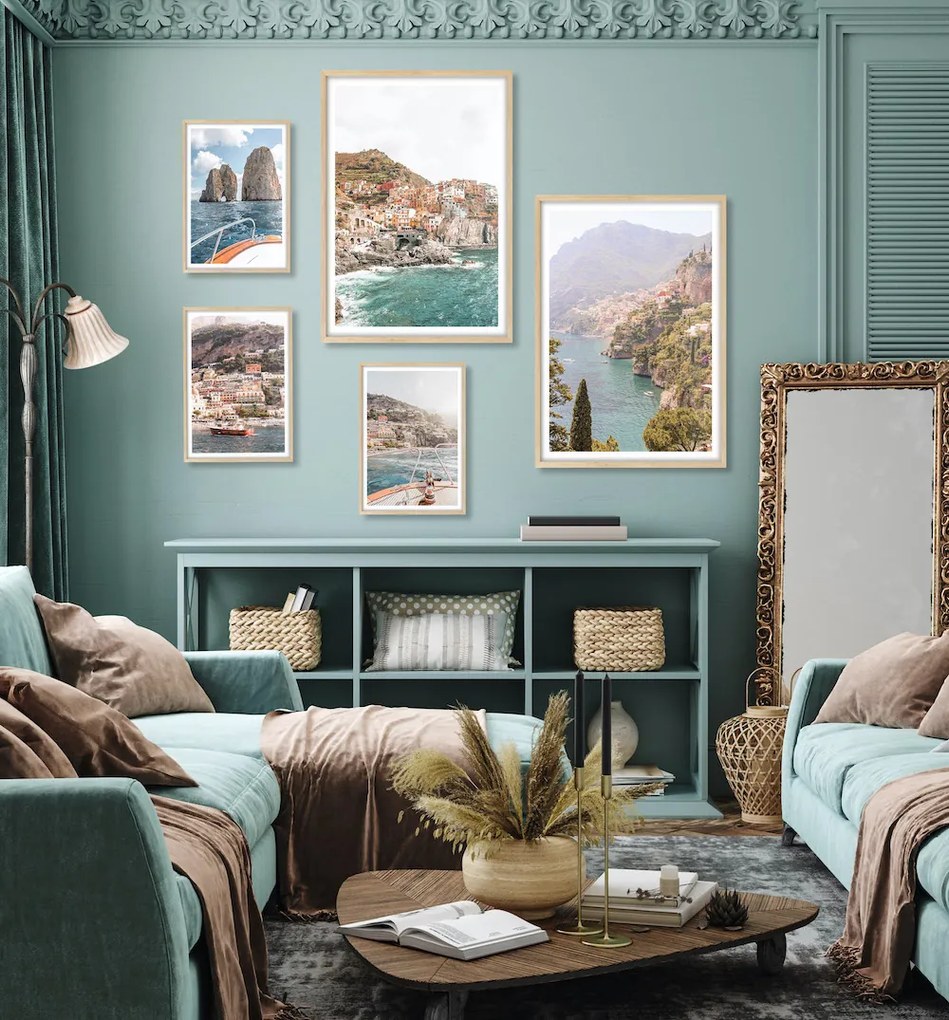 Σύνθεση κάδρων φυσικό ξύλο Sea View PST048