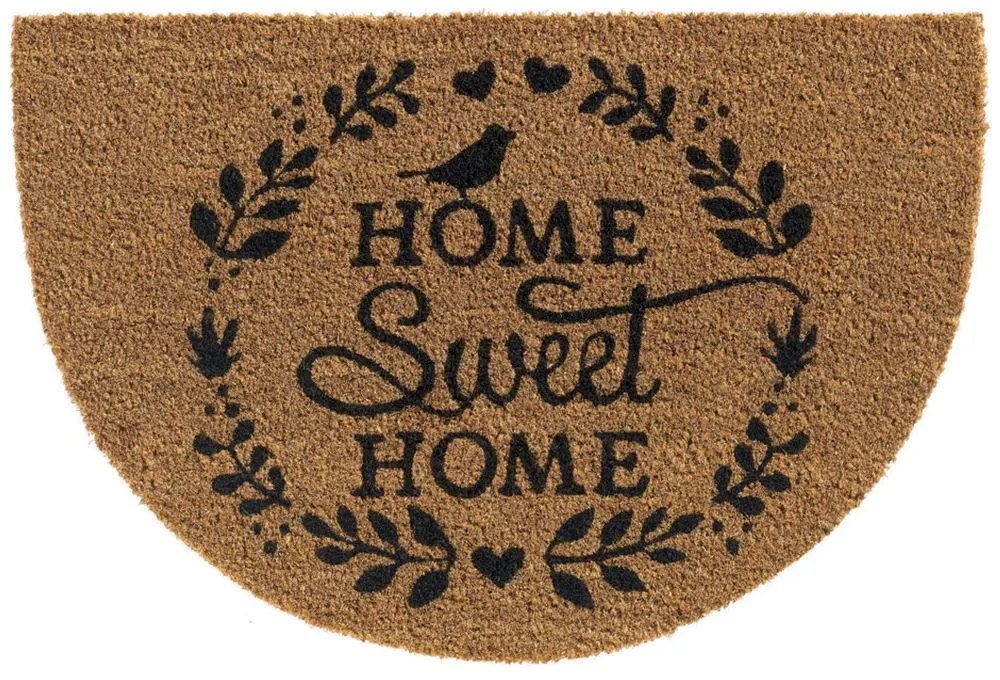 Πατάκι Εισόδου E-Coco 003 Home Sweet Home 40X60cm Beige-Black Sdim 40Χ60