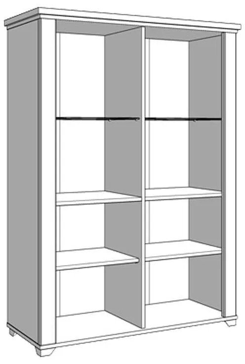 Βιτρίνα Valencia 2K VS2 Λευκό - Αrtisan Oak - Λευκό Μάτ 103,5x41x143 εκ. 103.5x41x143 εκ.