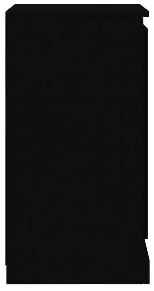 Ντουλάπια 2 τεμ. Μαύρα 37,5x35,5x67,5 εκ. Επεξεργασμένο Ξύλο - Μαύρο