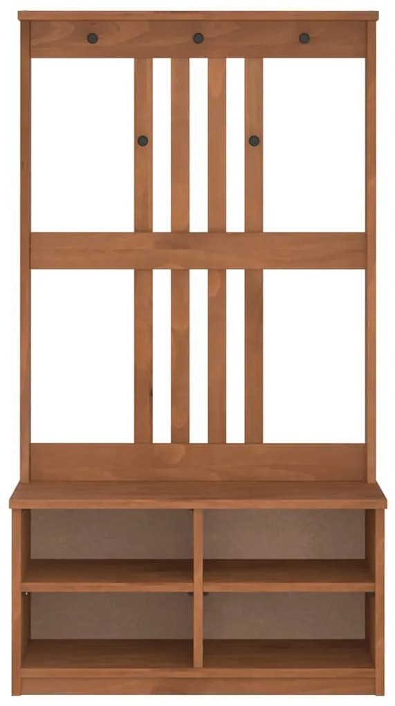 vidaXL Δέντρο χωλ "SANDNES" 87x40x159,5 εκ. Πεύκο μασίφ ξύλο