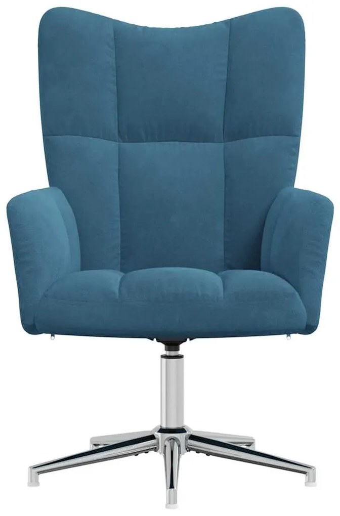 vidaXL Πολυθρόνα Relax Μπλε Βελούδινη