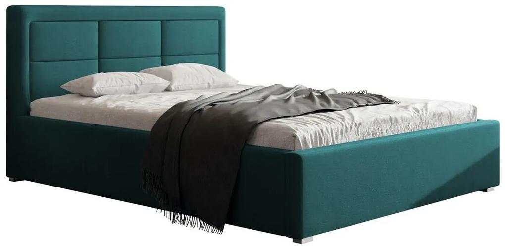 Κρεβάτι Pomona 102, Διπλό, Τυρκουάζ, 160x200, Ταπισερί, Τάβλες για Κρεβάτι, 180x223x93cm, 91 kg | Epipla1.gr