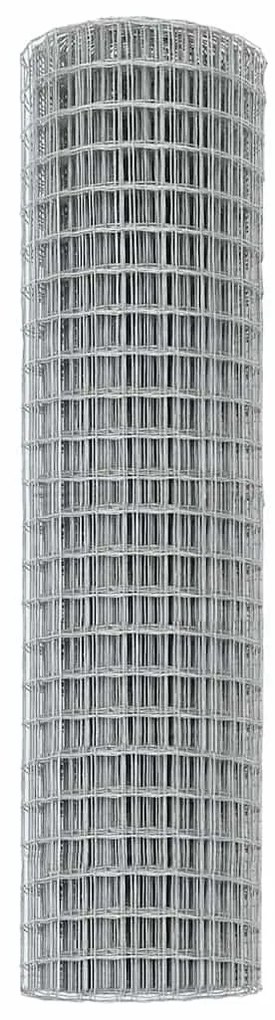 vidaXL Φράχτης Εuro Ασημί 1.4 x 10 m Χάλυβας με θερμή επιμετάλλωση