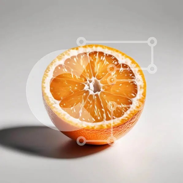 Σετ των 2 Intra Συλλεκτικό Ξύλινο Παζλ Plywood 4mm - Μισοφαγωμένο πορτοκάλι σε υπόλευκο φόντο Σε Ξύλινο Κουτί - Διαστάσεις: 10x10 cm – 25 κομμάτια