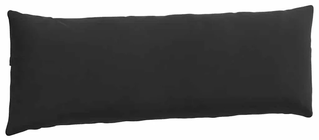 vidaXL Μαξιλάρι Καναπέ 2 pcs Μαύρο 120 x 40 cm Υφασμάτινο Κορντουρά