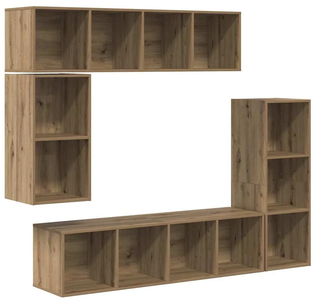 vidaXL Σετ επίπλου τηλεόρασης 4 pcs artisan δρυς 37 x 37 x 142.5 εκ