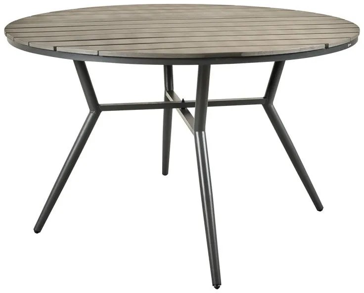 Τραπέζι Appa αλουμίνιο - polywood ανθρακί Φ120x74 εκ. 120x120x74 εκ.