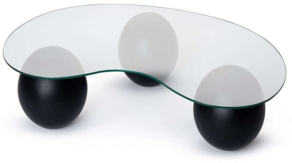 Τραπέζι Σαλονιού Sphere 262ARD1108 120x30x70cm Clear-Black