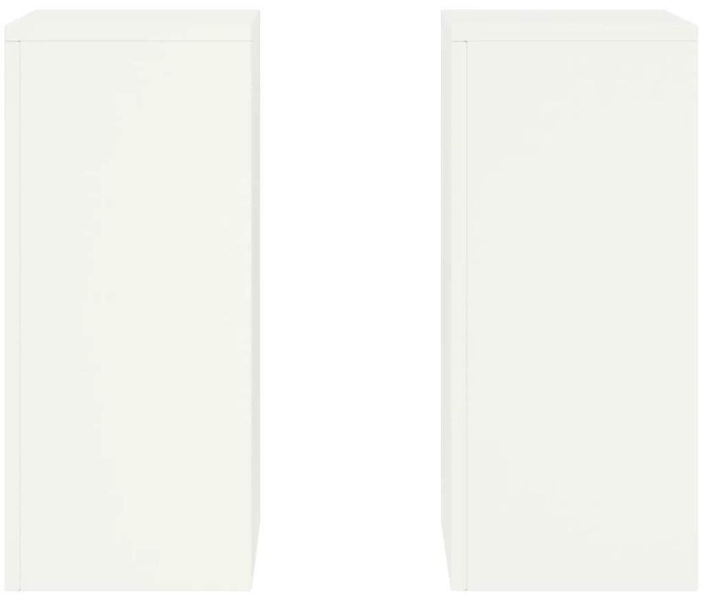 vidaXL Στήριξη φυτών 2 pcs Λευκό 24 x 24 x 55 εκ. Ατσάλι