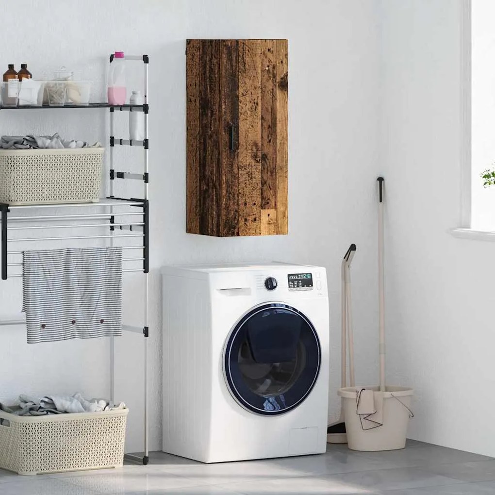 vidaXL Επιτοίχιο ντουλάπι Παλιό Ξύλο 34,5 x 34 x 90 εκ.