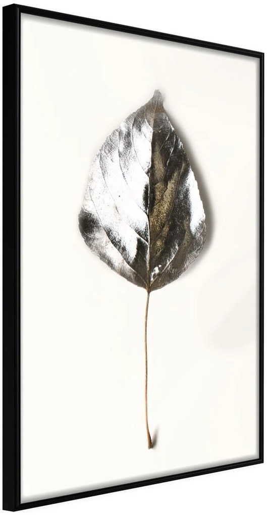 Αφίσα - Silvery Leaf - 30x45 - Μαύρο - Χωρίς πασπαρτού