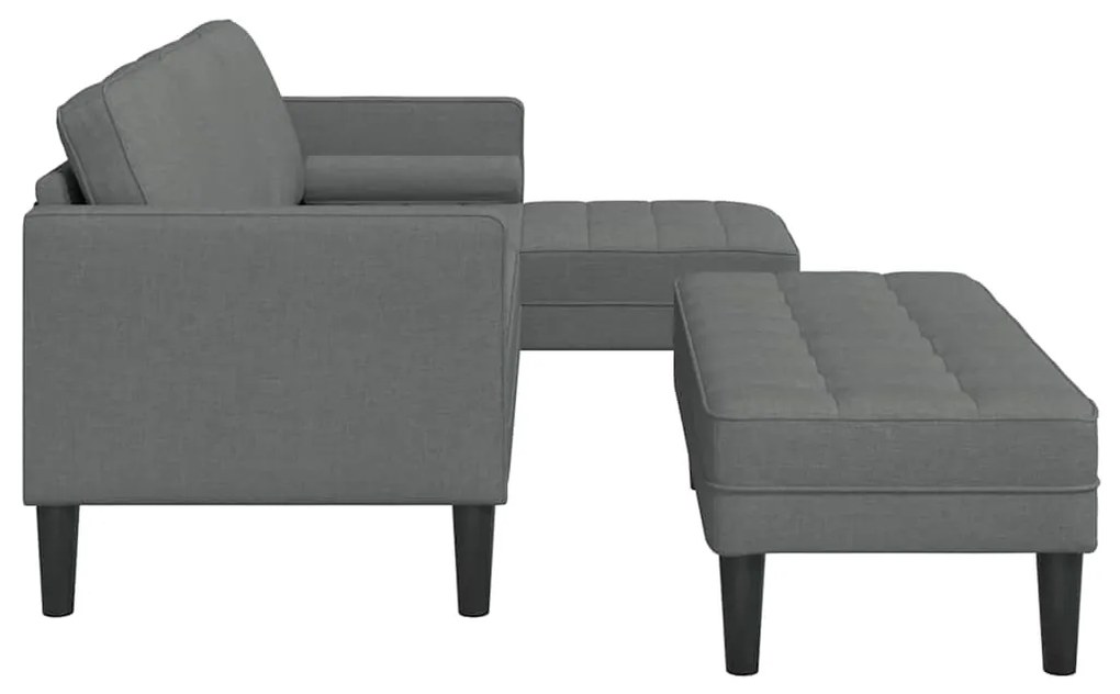 vidaXL Σετ Καναπέ 2 pcs Σκούρο γκρι 173 x 131 x 67 εκ ύφασμα