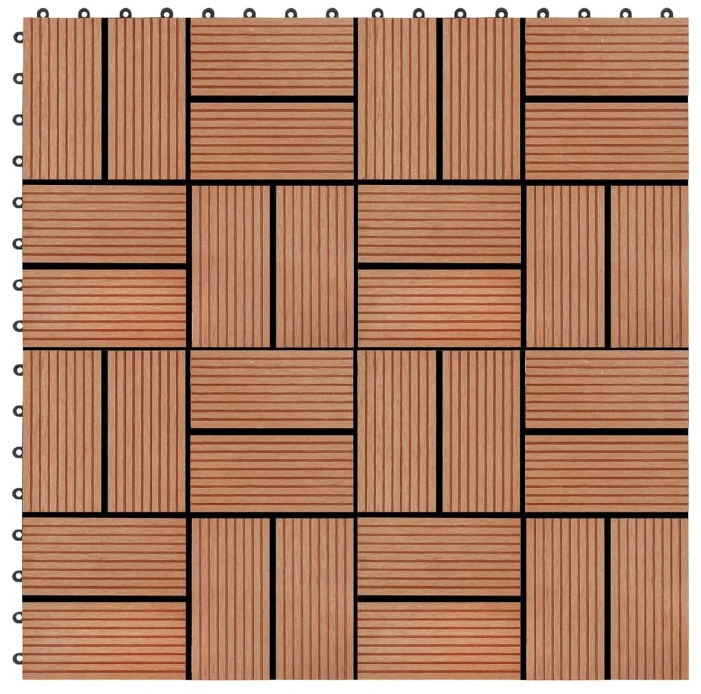 vidaXL Πλακάκια Deck 22 τεμ. Χρώμα Teak 30 x 30 εκ. 2 μ² από WPC