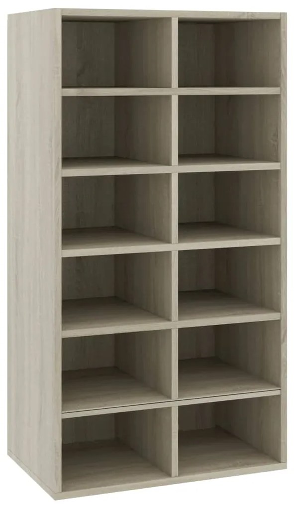 vidaXL Παπουτσοθήκη Sonoma Δρυς 54x34x100,5 εκ. από Επεξεργασμένο Ξύλο