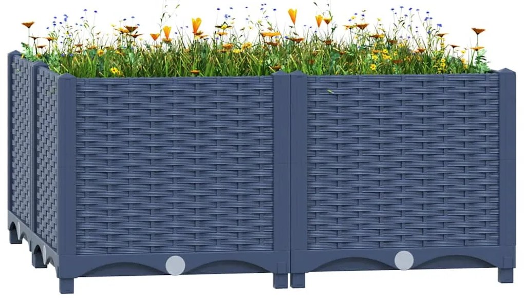 vidaXL Ζαρντινιέρα 80 x 80 x 38 εκ. από Πολυπροπυλένιο